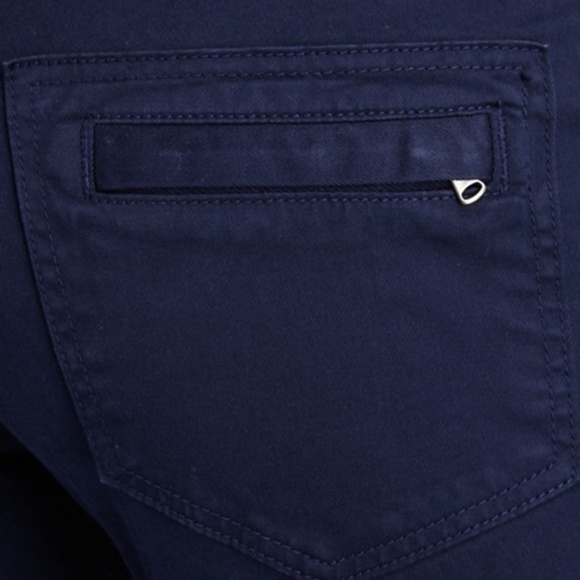 NWT Paige MARLEY Moto Skinny Zip Leg Twill Pants in Pacific Dusk Size 26 - Picture 4 of 9